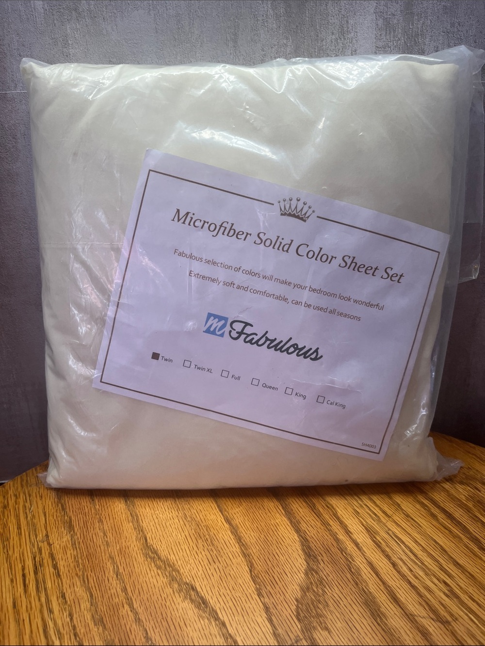 New microfiber, twin sheet set